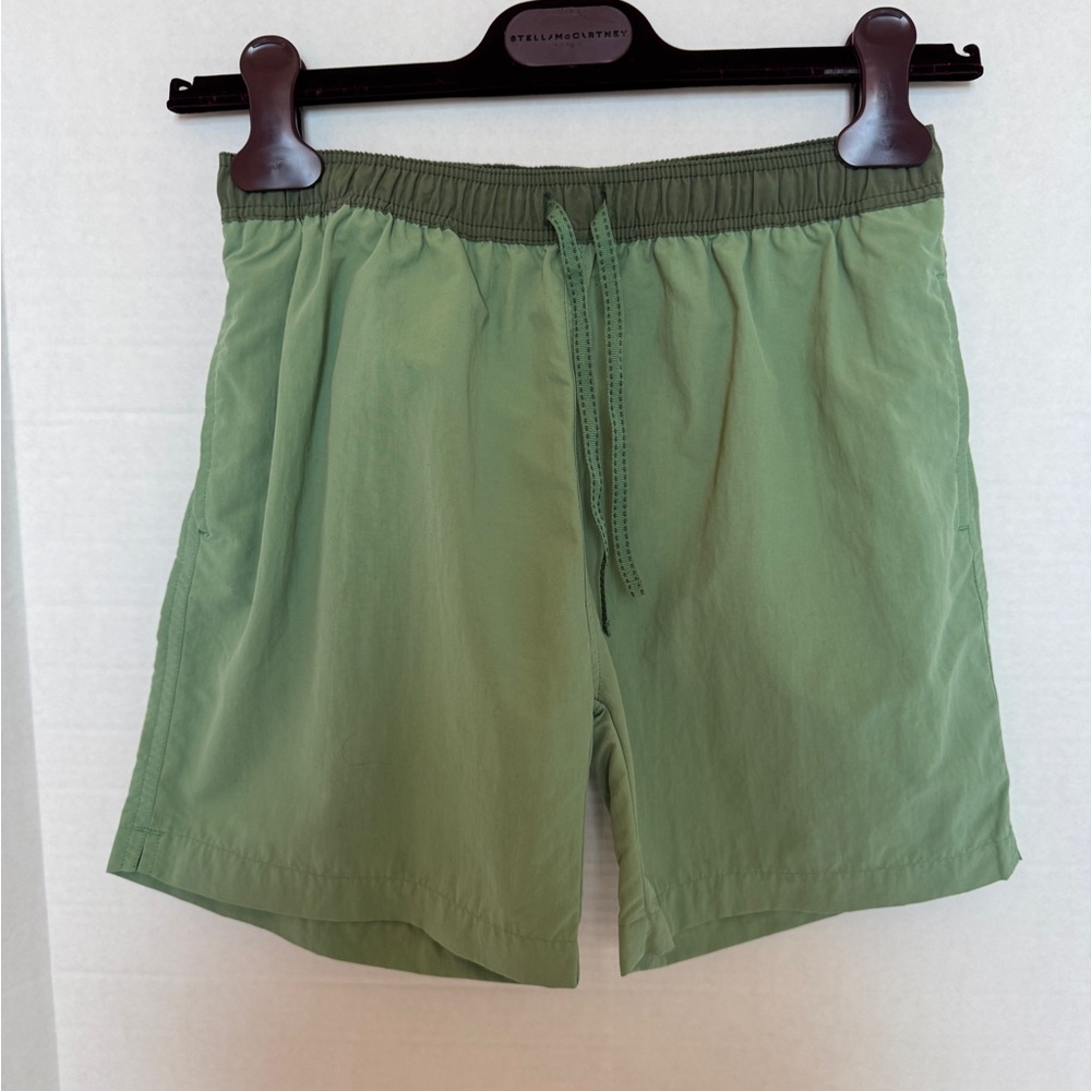 Bonpoint Kids two-tone Green Mesh-Lined Swim Shorts